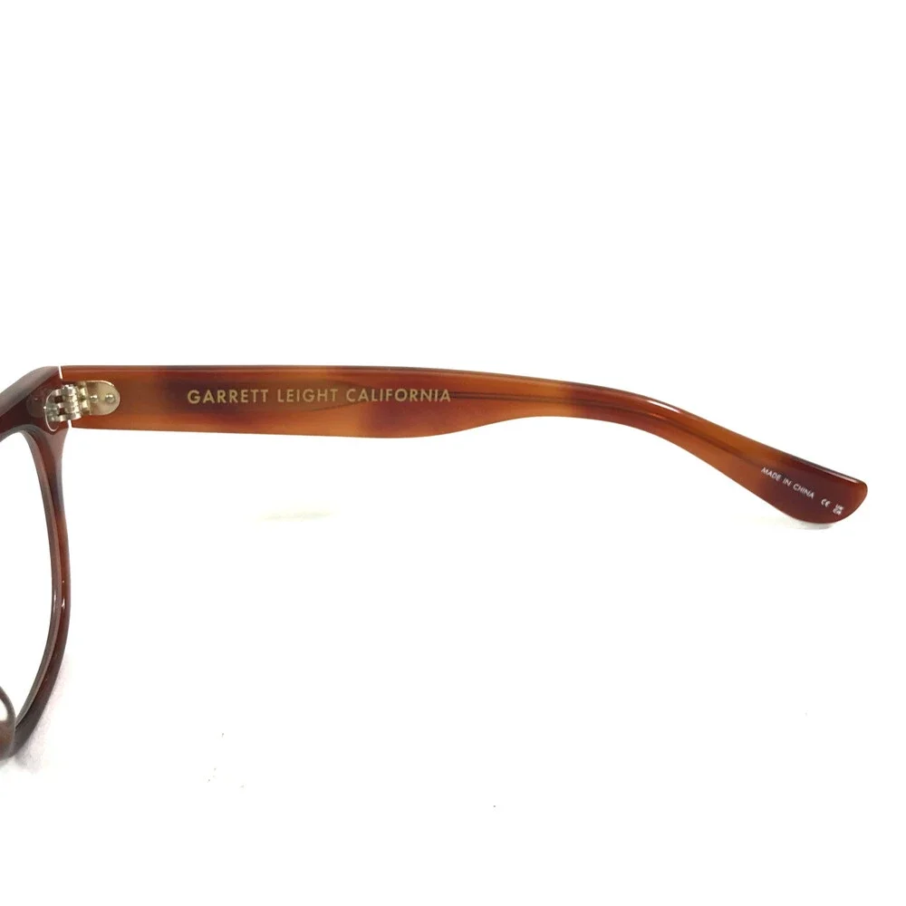 Garrett Leight Eyeglasses Frames CANTER VINBRT Brown Tortoise Square 47-23-143